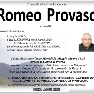 Provaso Romeo 84 anni