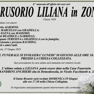 Brusorio Liliana in Zonca classe 1929