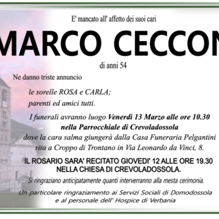 Marco Ceccon di anni 54