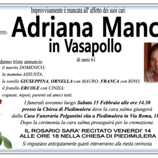 Adriana Manca in Vasapollo di anni 61