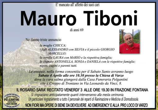 Mauro Tiboni di anni 69