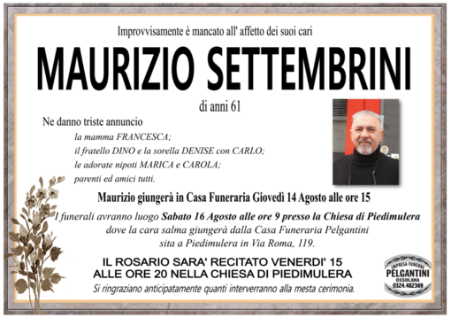Maurizio Settembrini di anni 61