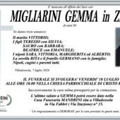 Migliarini Gemma in Zani di anni 86