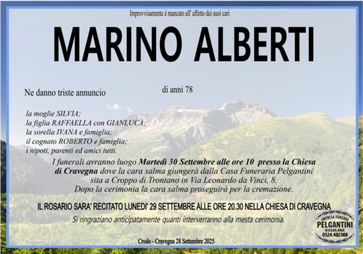 Marino Alberti di anni 78