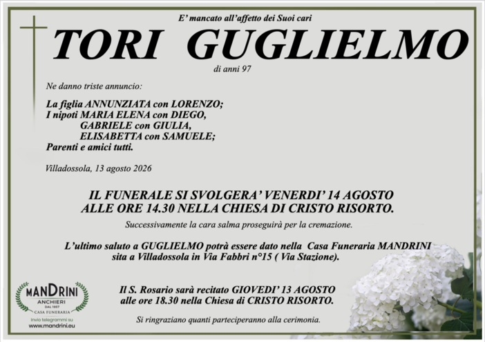 Tori Guglielmo di anni 97