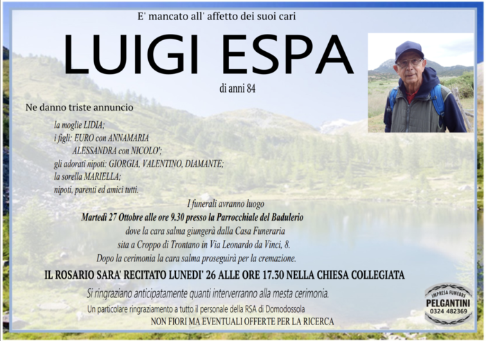 Luigi Espa di anni 84