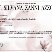 Prof. Silvana Zanni Azzoni di anni 74 Prof. Silvana Zanni Azzoni di anni 74