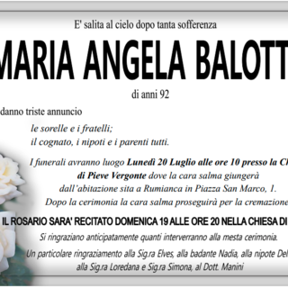 Maria Angela Balotti di anni 92