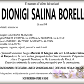 Dionigi Salina Borello di anni 84