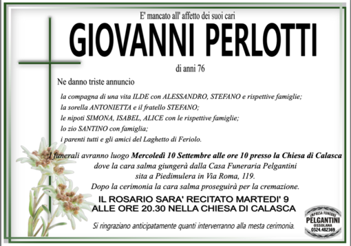 Giovanni Perlotti di anni 76