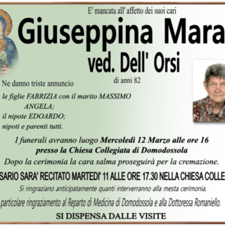 Giuseppina Marani ved. Dell'Orsi 82 anni