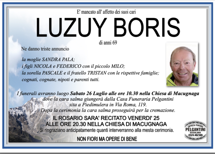 Luzuy Boris di anni 69