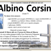 Albino Corsini di anni 75