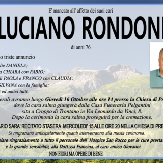 Luciano Rondoni di anni 76