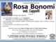Rosa Bonomi ved. Cappelli di anni 85