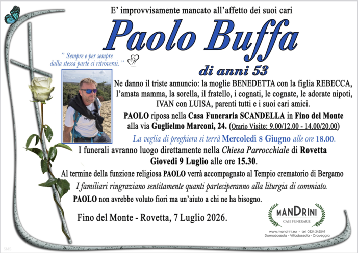 Paolo Buffa di anni 53