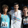 Pietro Ruga sul podio  medaglia di bronzo nei 3000 metri piani ai Campionati Italiani Allievi-Juniores-Promesse