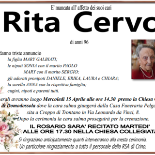 Rita Cervo di anni 96