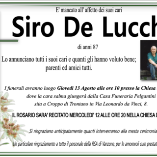 Siro De Lucchi di anni 87