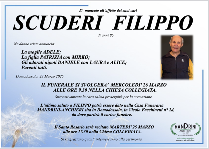 Scuderi Filippo di anni 85