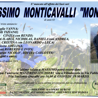 Massimo Monticavalli "Monte" di anni 65