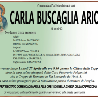 Carla Buscaglia Ariola di anni 92