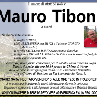 Mauro Tiboni di anni 69