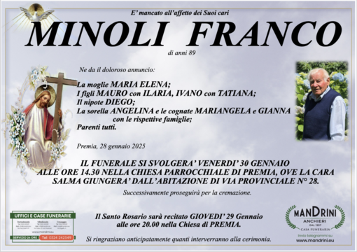 Minoli Franco di anni 89