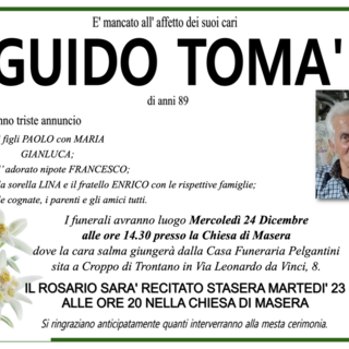 Guido Tomà di anni 89