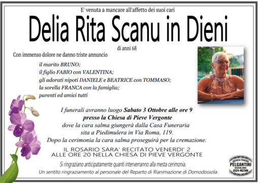 Delia Rita Scanu in Dieni di anni 68
