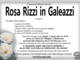 Rosa Rizzi in Galeazzi 67 anni