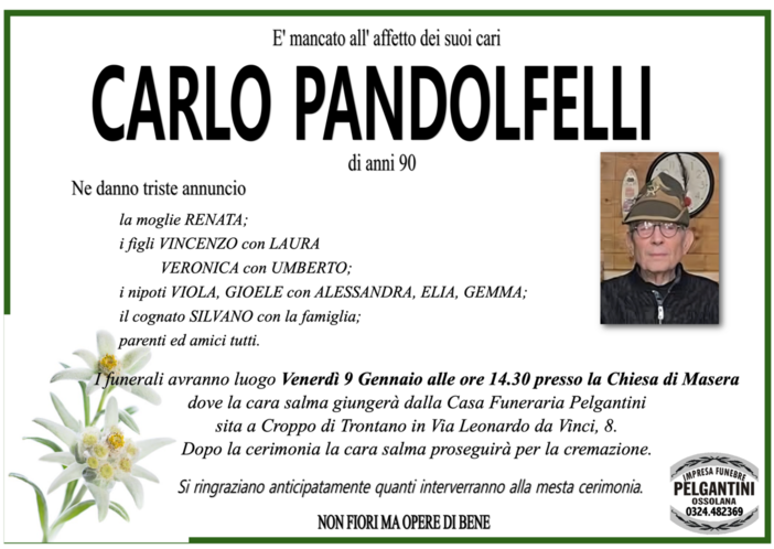Carlo Pandolfelli di anni 90