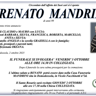 Renato Mandrini di anni 99