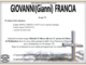 Giovanni Francia di anni 79