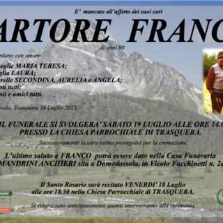Sartore Franco di anni 90