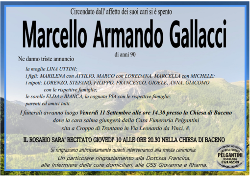 Marcello Armando Gallacci di anni 90 Marcello Armando Gallacci di anni 90