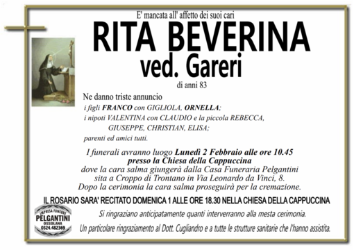 Rita Beverina di anni 83 Rita Beverina di anni 83