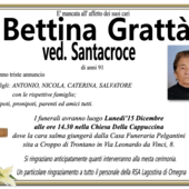 Bettina Grattà ved. Santacroce di anni 91 Bettina Grattà ved. Santacroce di anni 91