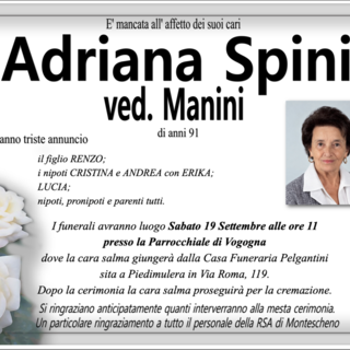 Adriana Spini ved Manini di anni 91