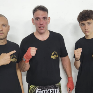 Nella foto da sinistra il coach Luca Cosentino, Giuseppe Perazzo  e Elia Cosentino