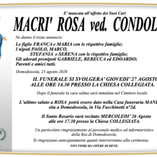 Macrì Rosa ved. Condoluci