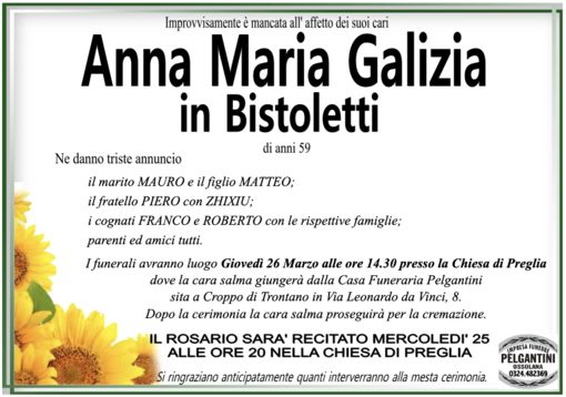 Anna Maria Galizia in Bistoletti di anni 59