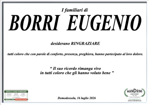 Ringraziamento Ringraziamento