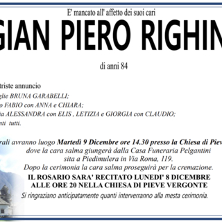 Gian Piero Righini di anni 84