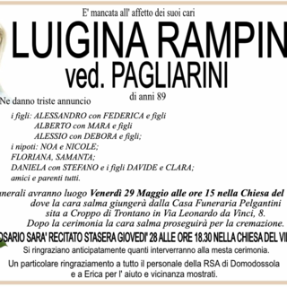 Luigina Rampino ved. Pagliarini di anni 89