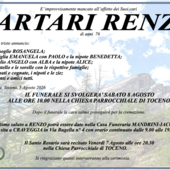 Tartari Renzo di anni 76 Tartari Renzo di anni 76