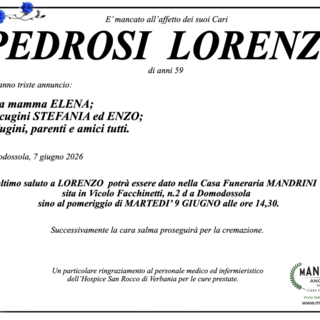 Pedrosi Lorenzo di anni 59