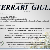 Ferrari Giulio di anni 71 Ferrari Giulio di anni 71