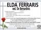 Elda Ferraris ved. De Bernardinis di anni 85