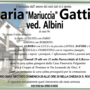 Maria 'Mariuccia' Gattini ved. Albini 96 anni